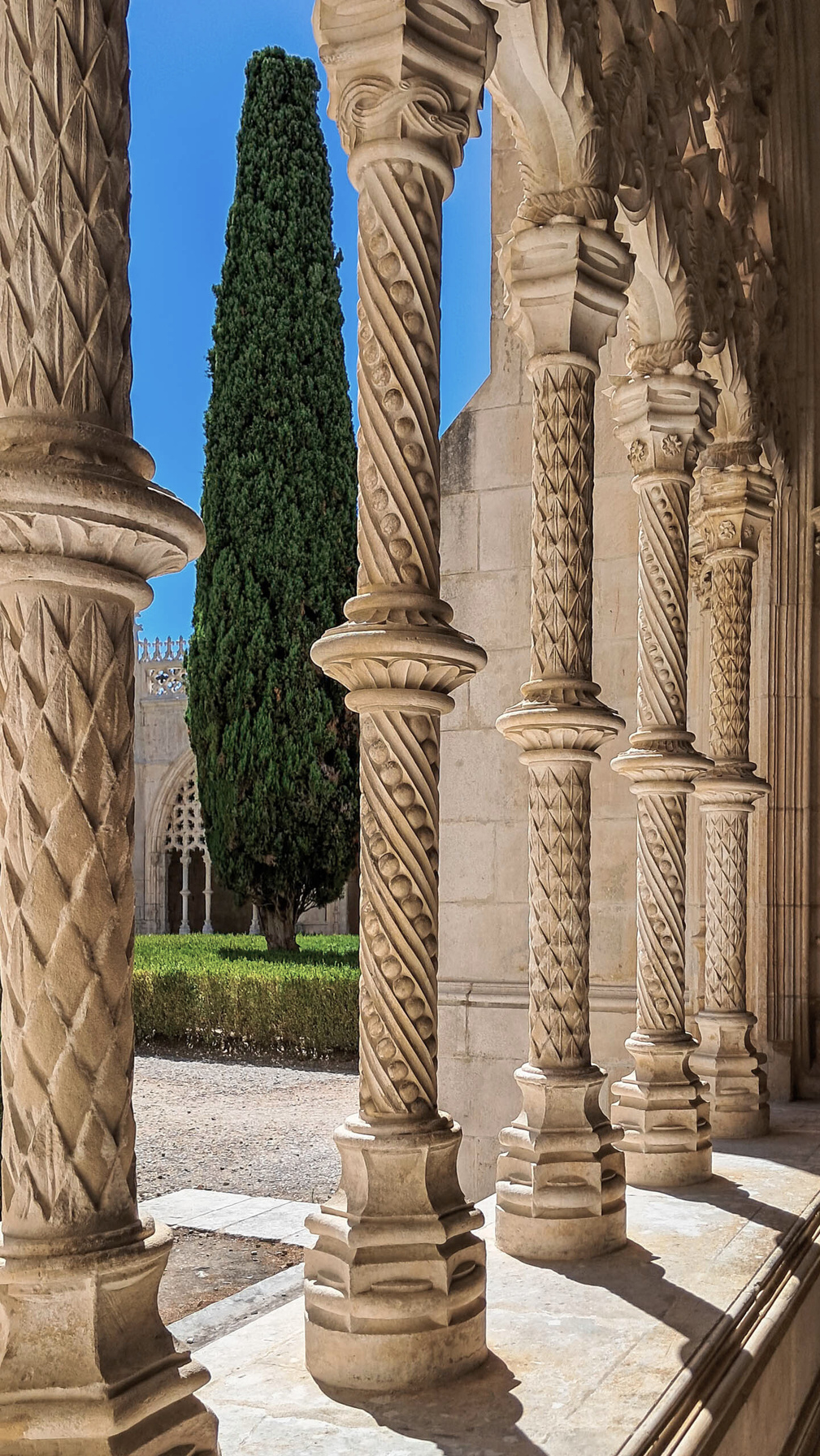 Historic architecture and cypress in Sintra