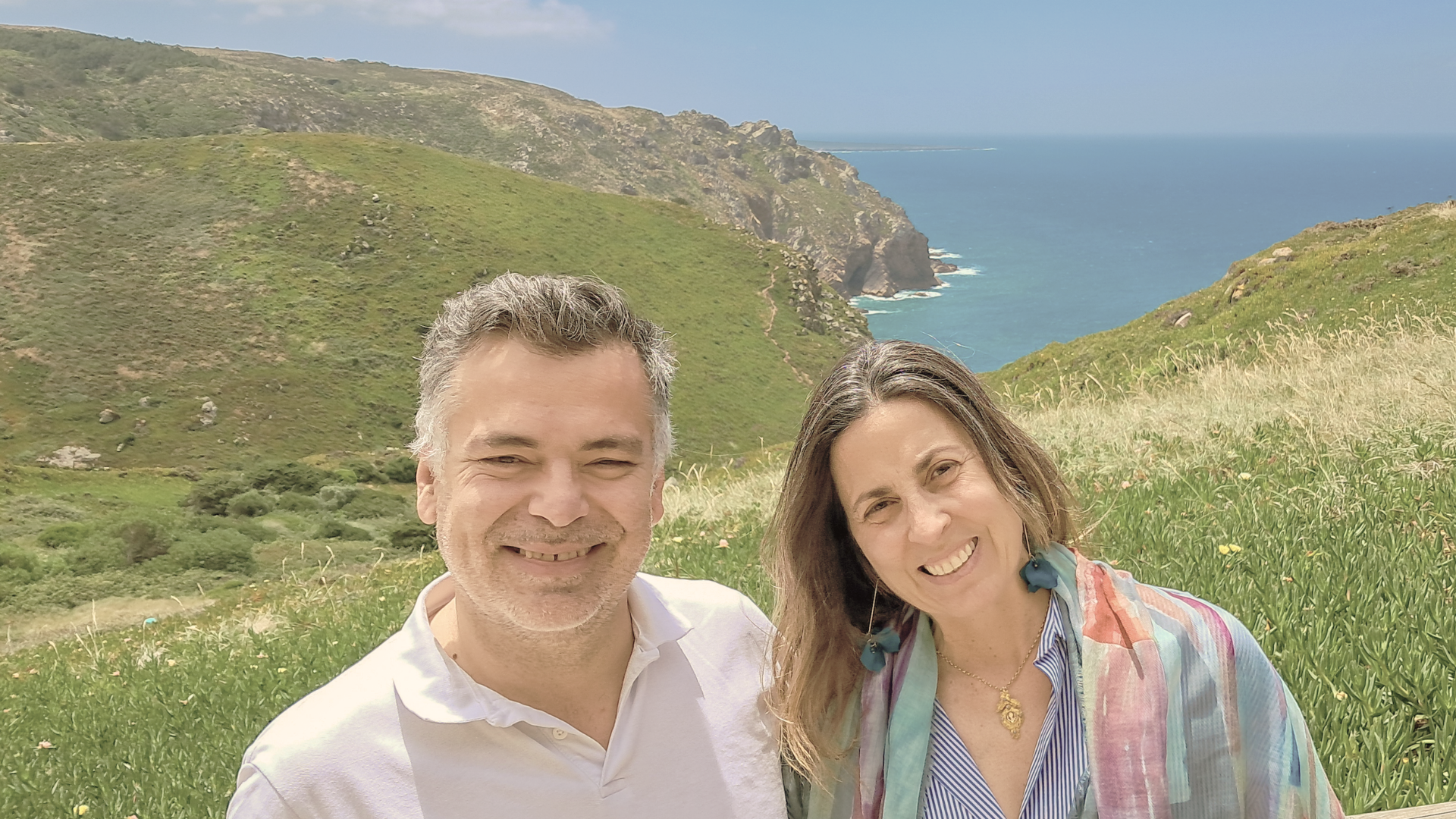 Adriana and Tiago on the Portuguese coast